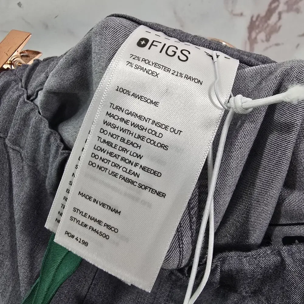 Figs Pisco Pants Mens XL Gray Green Bottom Cargo FM4500 4198 Straight Leg